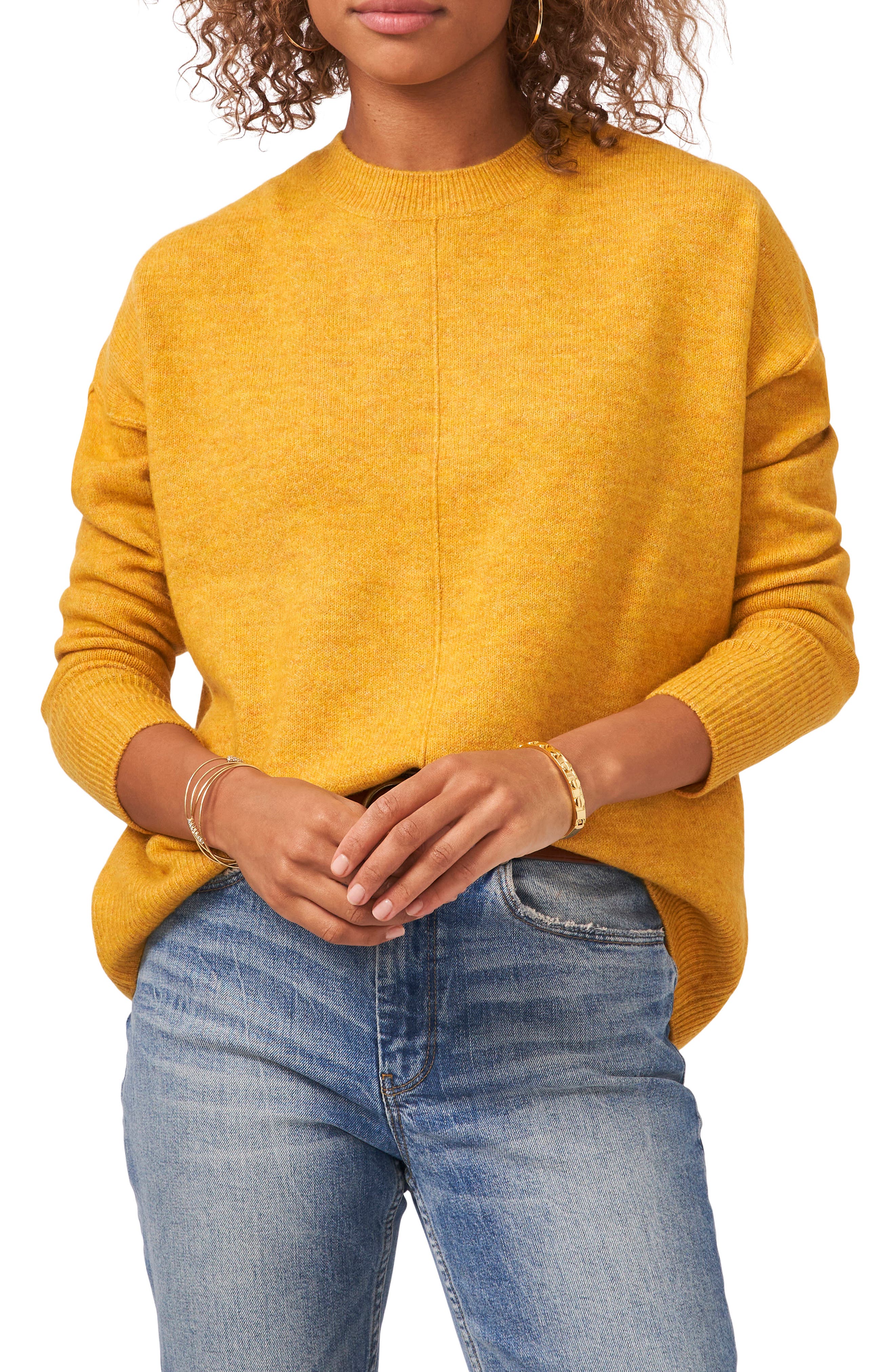 Womens Jumpers and knitwear Vince Jumpers and knitwear Yellow Vince Mohair Wool-blend Sweater in Orange 