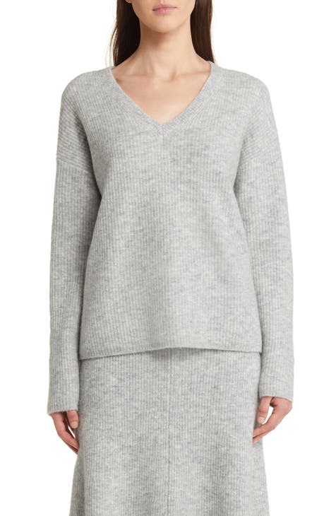 Wool & Cashmere Blend Long Sleeve Sweater