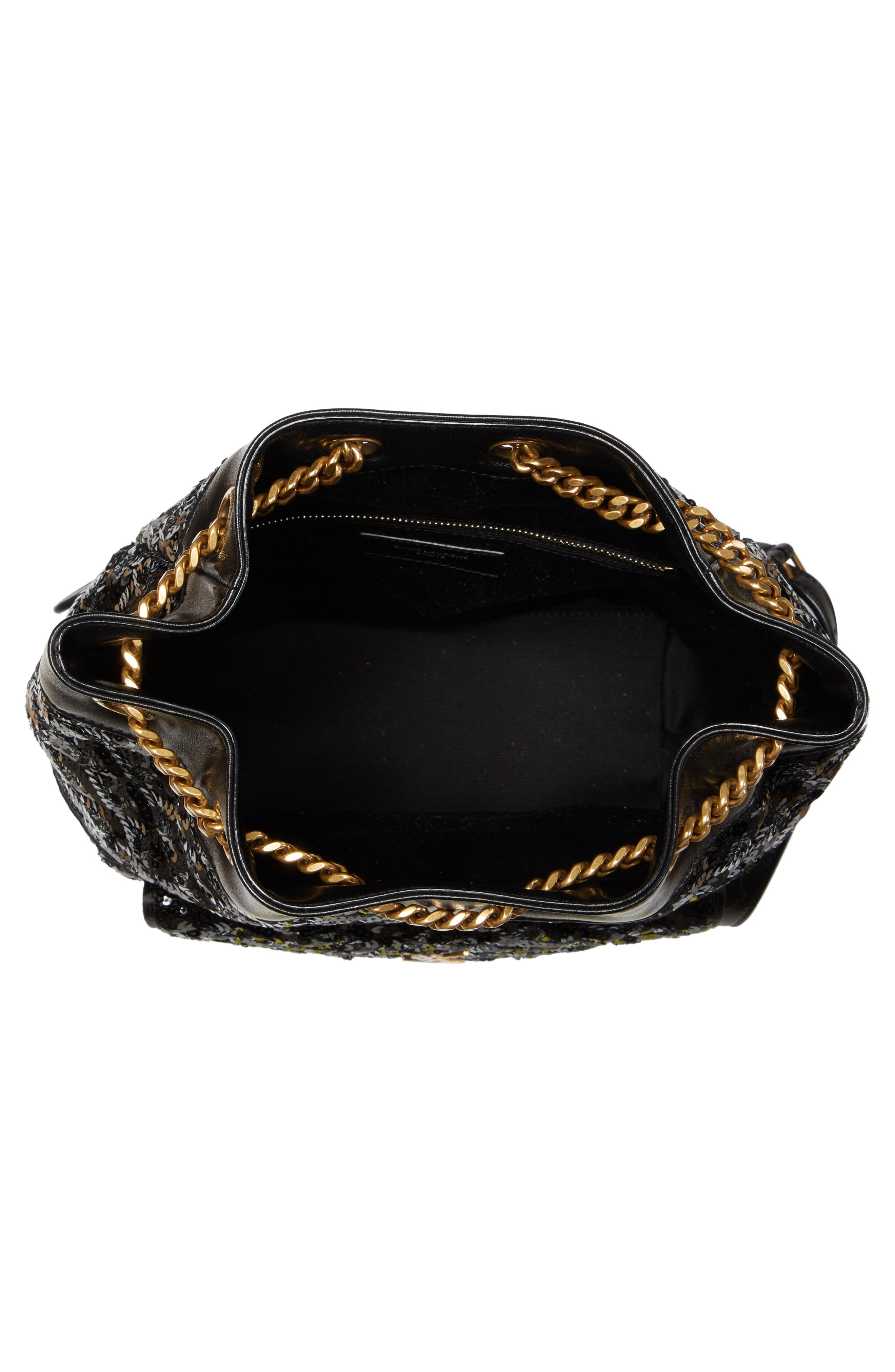 monogram sequin backpack