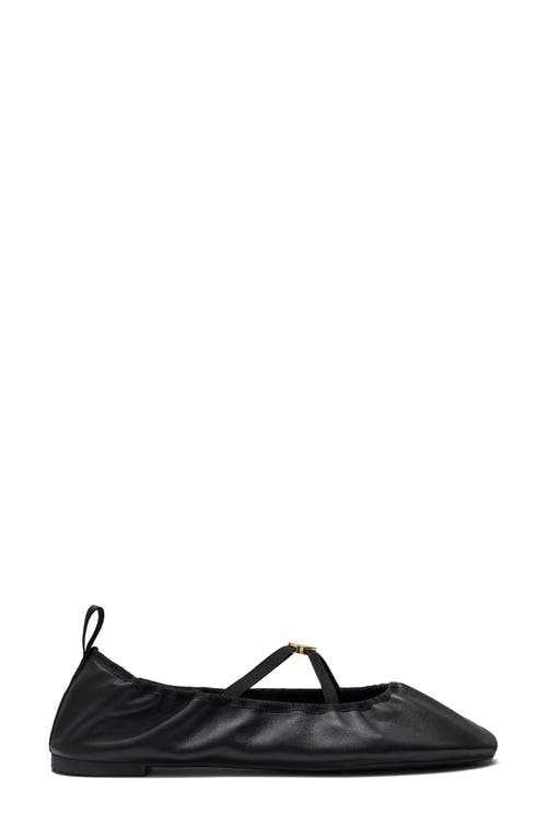 Shop Tory Burch Scrunch Ballet Flat In Perfect Black/perfect Black