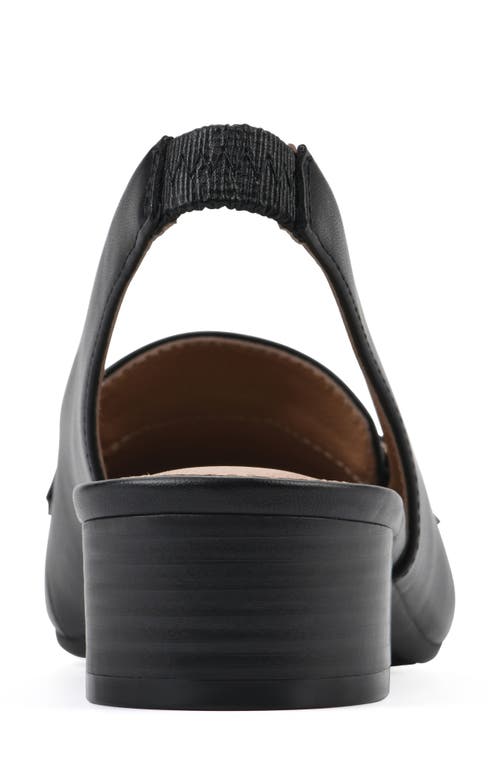 White Mountain Footwear Boreal Slingback Mule In Black/smooth