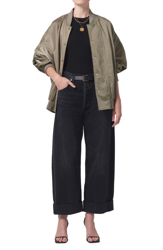 Shop Citizens Of Humanity Sasha Bomber Jacket In Olivine