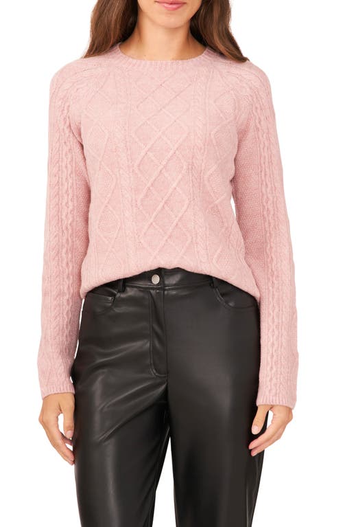 halogen(r) Mixed Stitch Sweater in Zephyr Pink
