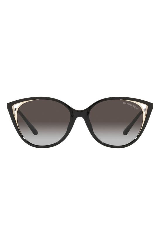 Michael Kors Alexandria 55mm Cat Eye Sunglasses In Black