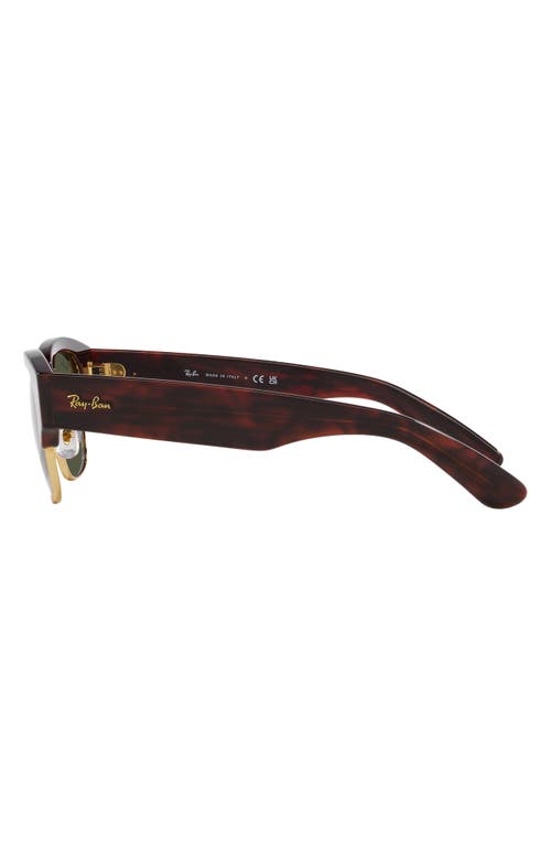 Ray Ban Ray-ban Mega Clubmaster 50mm Square Sunglasses In Brown/green