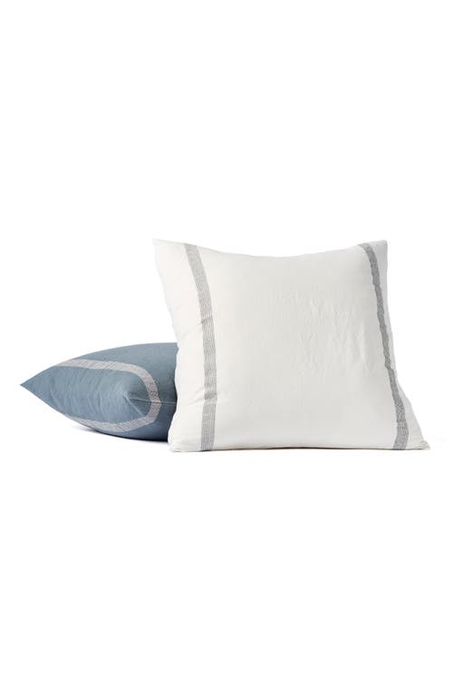 Coyuchi Sonoma Organic Cotton Pillow Sham in Soft White W/Shadow Stripe