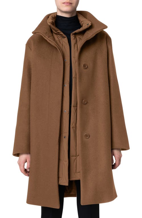 Akris punto 2-in-1 Quilted & Wool Blend Car Coat at Nordstrom,