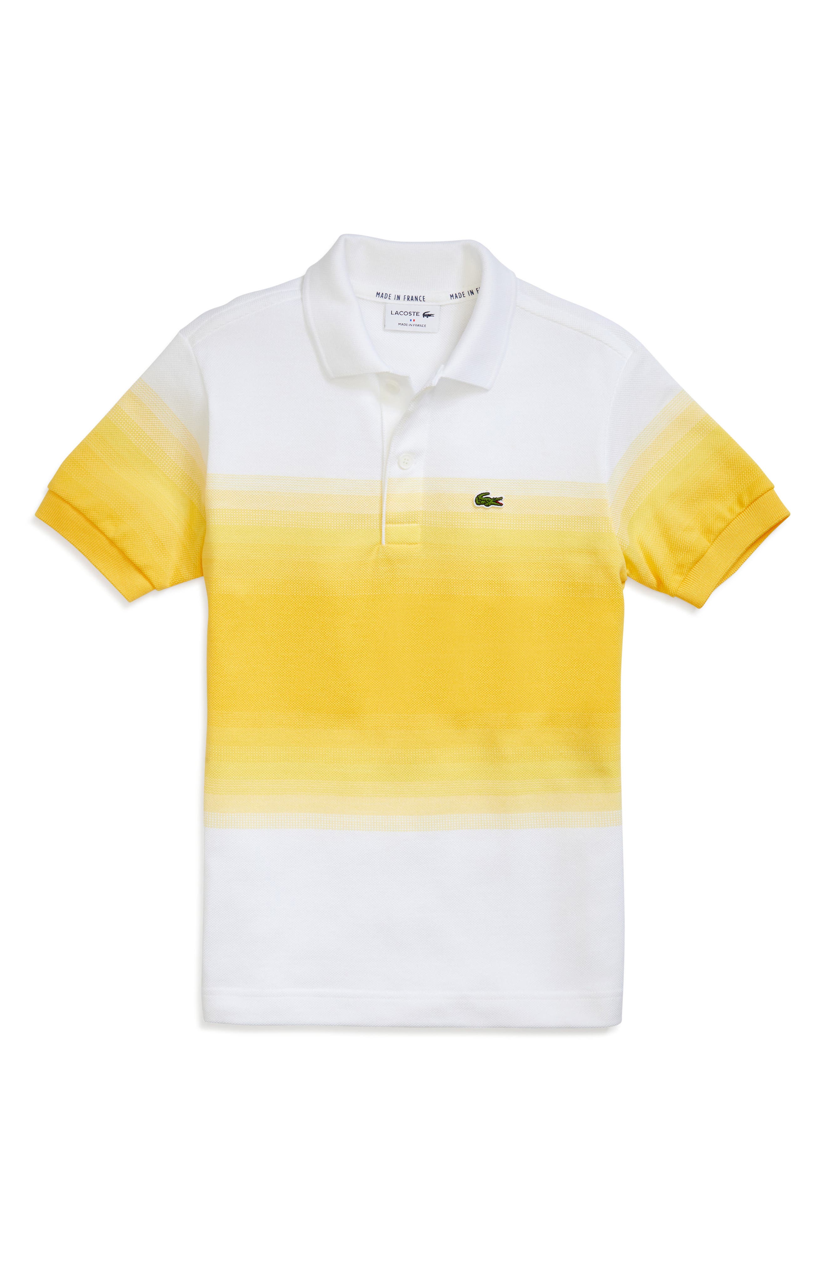 yellow lacoste polo shirt