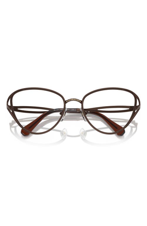Swarovski 57mm Cat Eye Optical Glasses In Brown