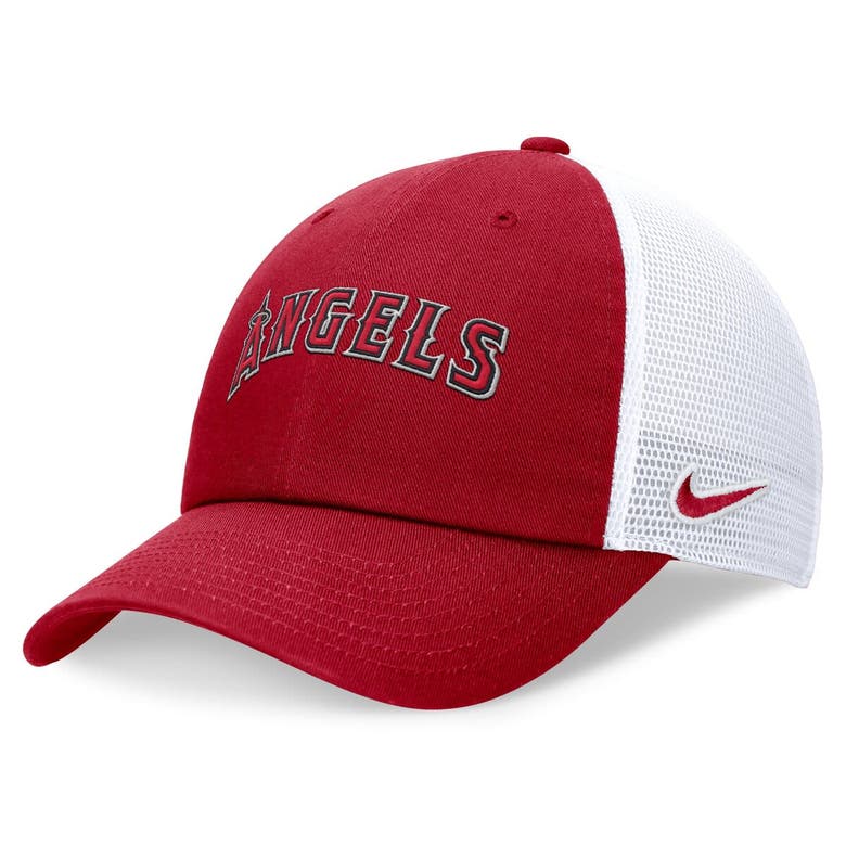 Nike Red Los Angeles Angels Evergreen Wordmark Trucker Adjustable Hat