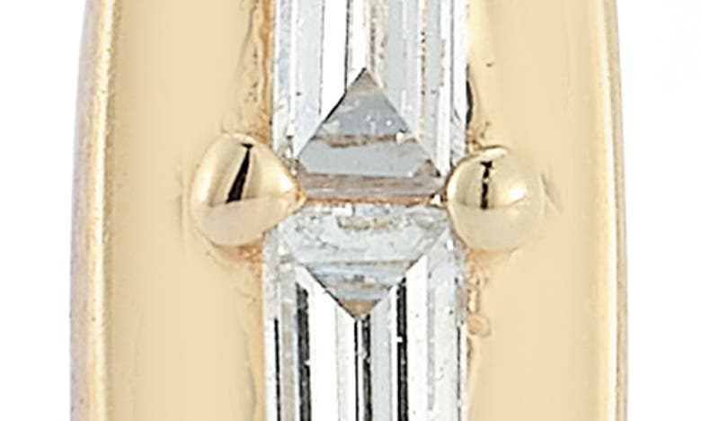 Shop Dana Rebecca Designs Sadie Pearl Baguette Diamond Hexagonal Stud Earrings In Yellow Gold