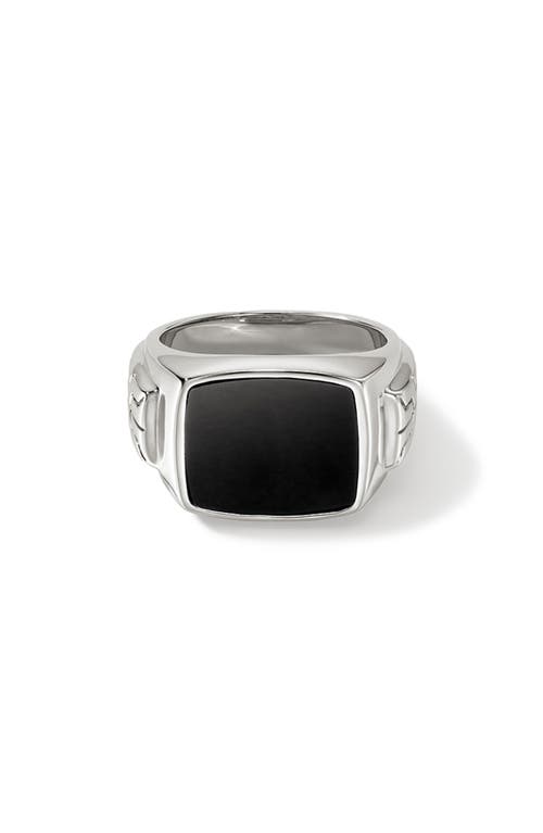 John Hardy Men's Onyx Signet Ring in Black at Nordstrom