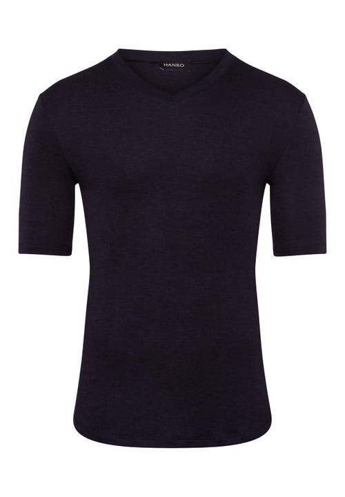 Hanro Silk Cashmere Short Sleeve Shirt In Black