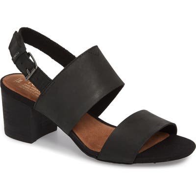 Toms Poppy Sandal- Black