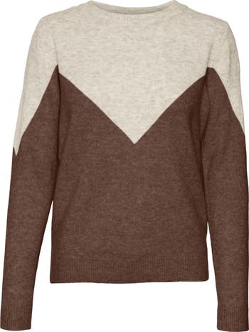 Colorblock crewneck sweater hotsell