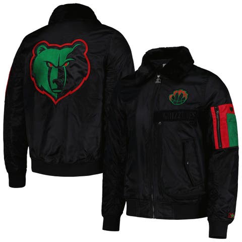 Men's JH Design Black Detroit Lions Poly Twill Varsity Jacket