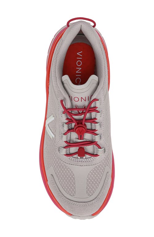 Shop Vionic Sierra Max Walking Shoe In Soft Oyster/viva Magenta