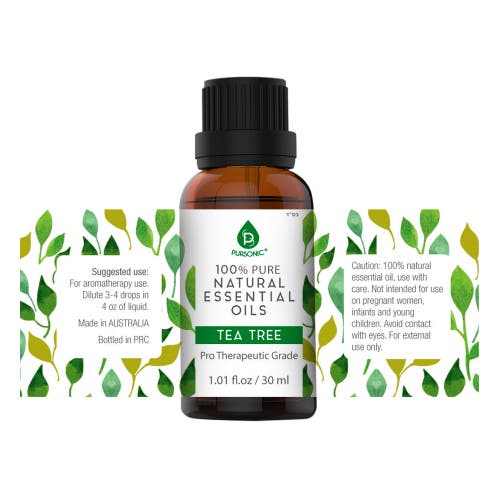 Pursonic 100% Pure & Natural Tea Tree Essential Oils In Green