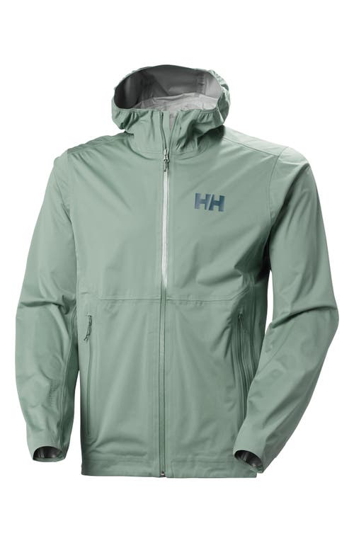 Shop Helly Hansen Momentum 3-layer Waterproof Jacket In 485 Grey Cactus