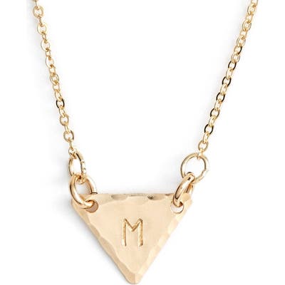 Nashelle 14K-Gold Fill Initial Triangle Necklace
