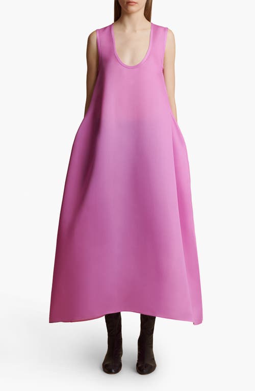 Shop Khaite Coli Silk Fit & Flare Dress In Orchid