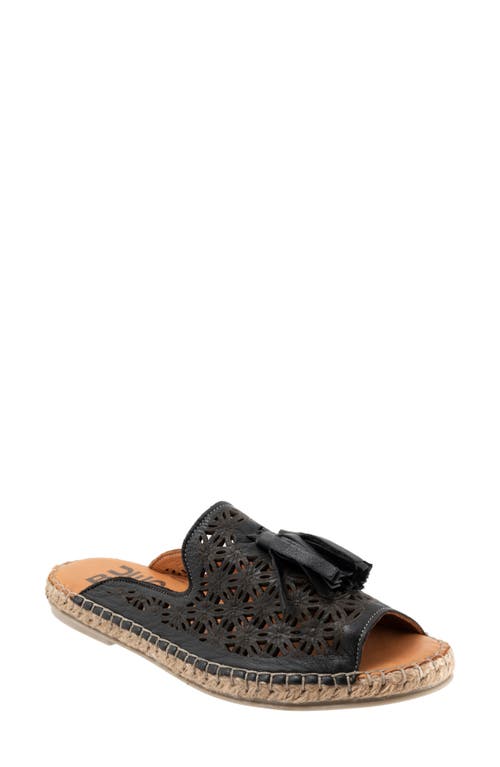 Bueno Naven Espadrille Slide Sandal in Black