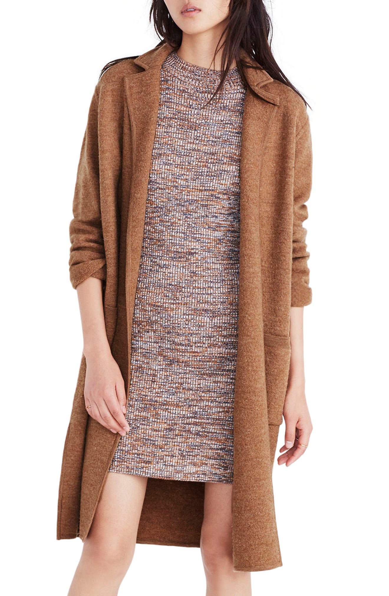 madewell camel sweater coat