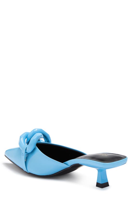 Torgeis Arboricola Chain Kitten Heel Mule In Blue