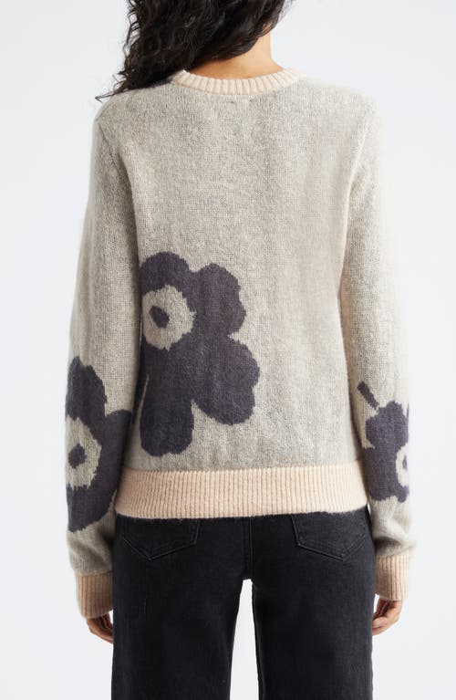 Shop Marimekko Tunnelma Unikko Sweater In Light Pink Dark Grey