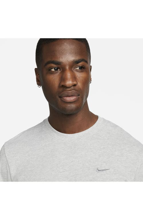 Nike Men's Primary Dri-fit Short-sleeve Versatile Top In Grey Heather/smoke Grey