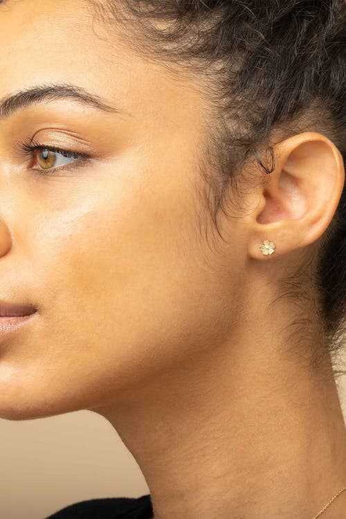 Oradina 14k Yellow Gold Fresh Bouquet Studs In Yellow Gold