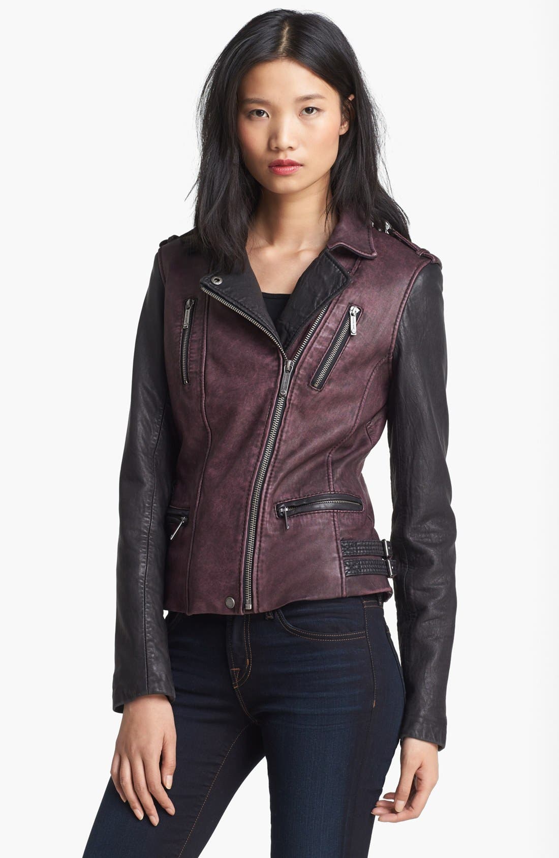 michael kors women leather jacket