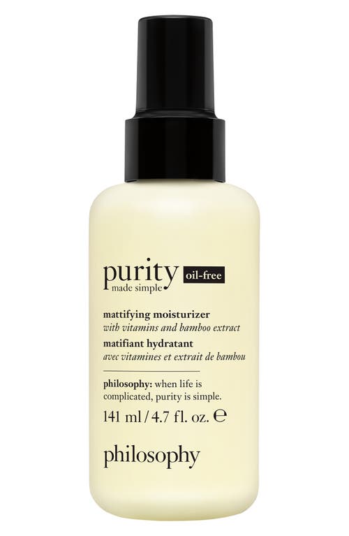 purity made simply mattifying moisturizer