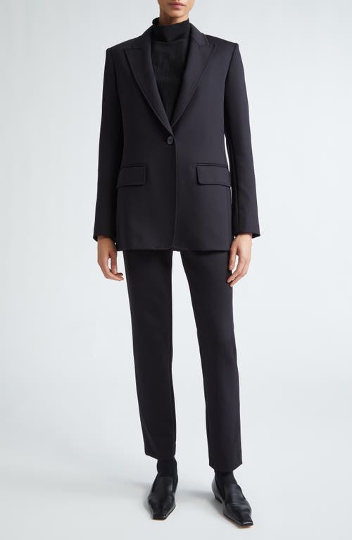 Shop Max Mara Caprara Single Button Jersey Blazer In Black