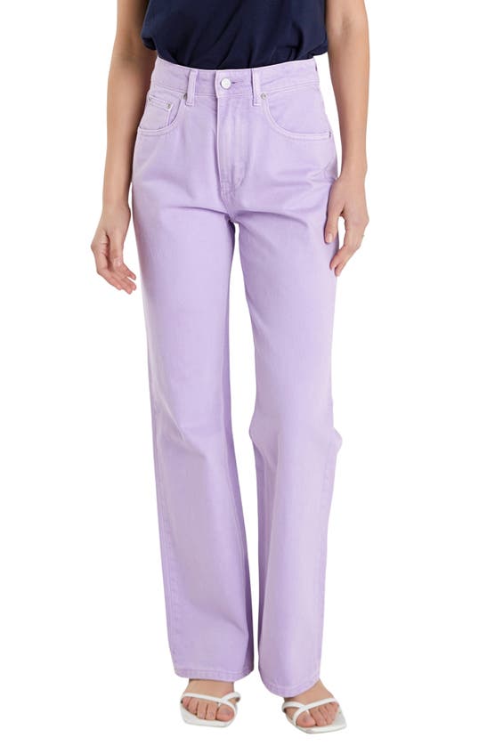English Factory Wide Leg Jeans In Lilac