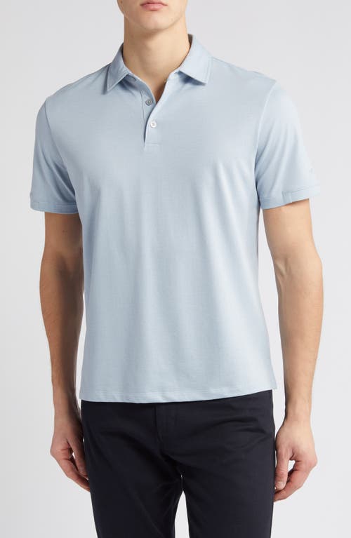 Texture Polo in Light Blue