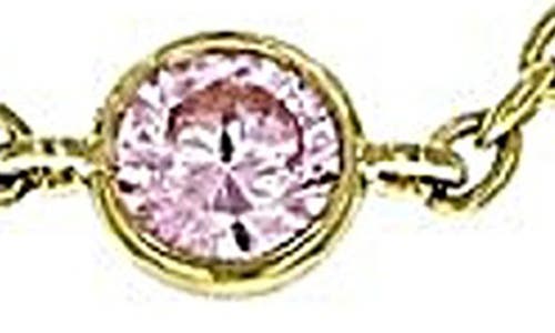 Shop Judith Ripka Clad Bezel Set Cz 5-station Necklace In Gold/rose