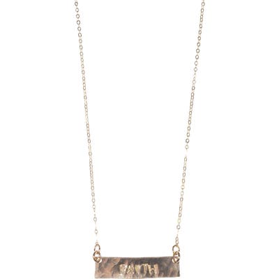 Nashelle 14K Gold Fill Short Bar Pendant Necklace