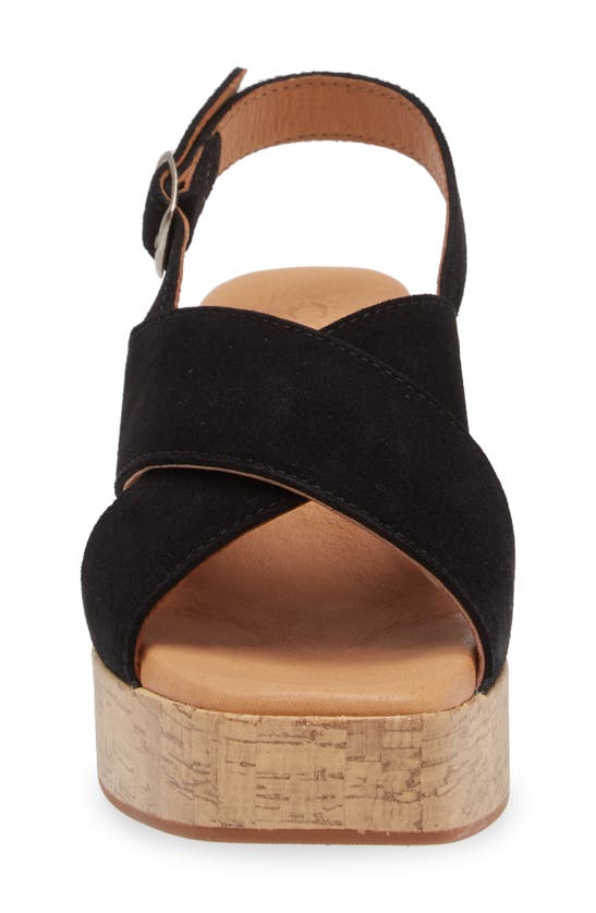 Cordani Malin Platform Sandal In Black Suede