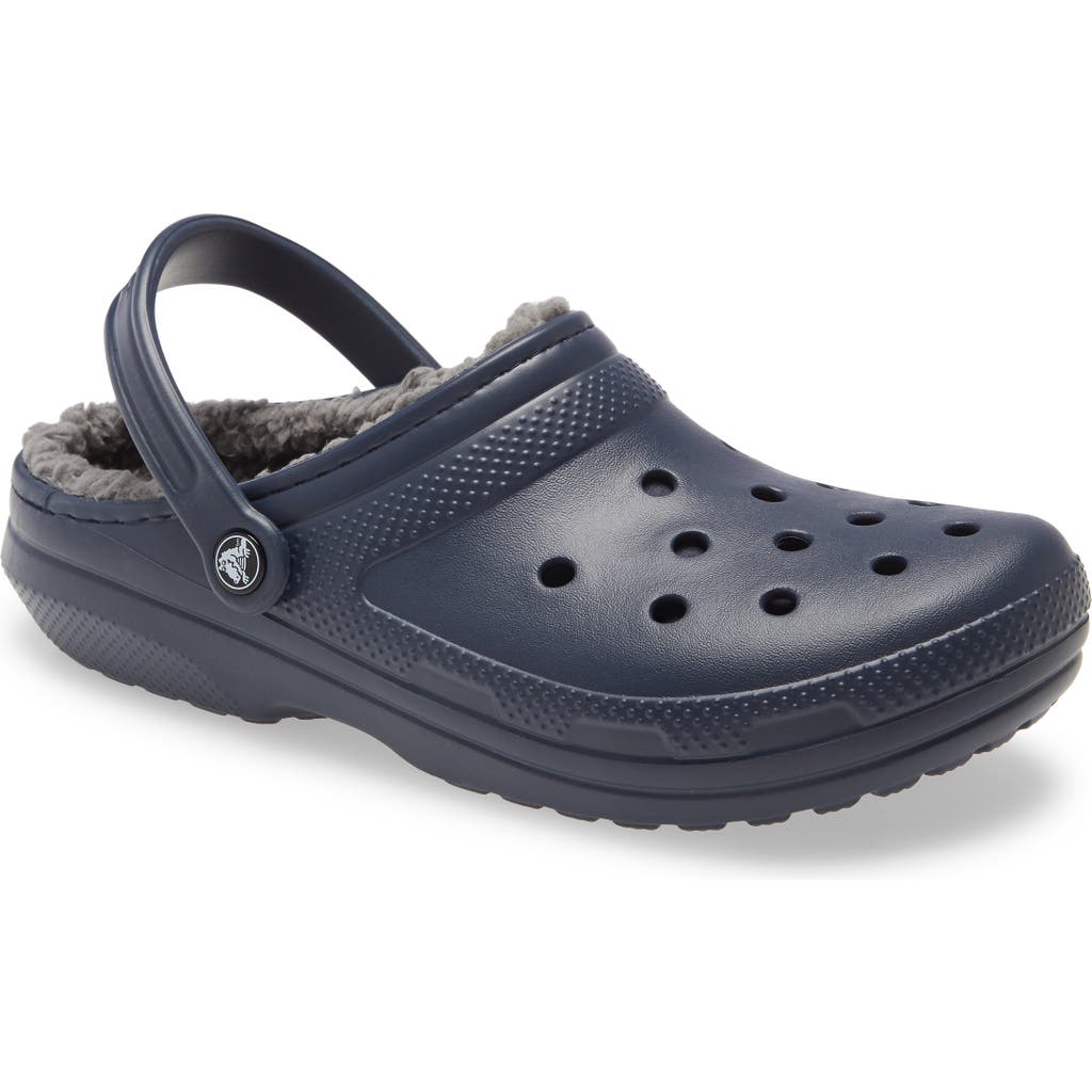 CROCS ™ Classic Lined Slipper in Navy/Charcoal 