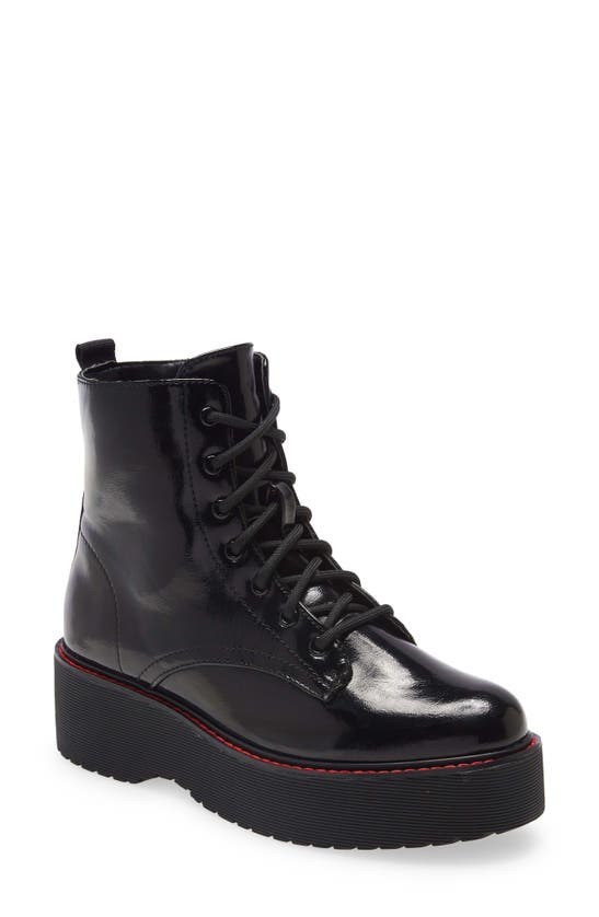 Cool Planet By Steve Madden Kreed Boot In Black Wrinkle Patent | ModeSens