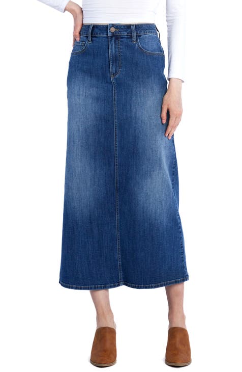 Women s Long Jean Denim Skirts Nordstrom