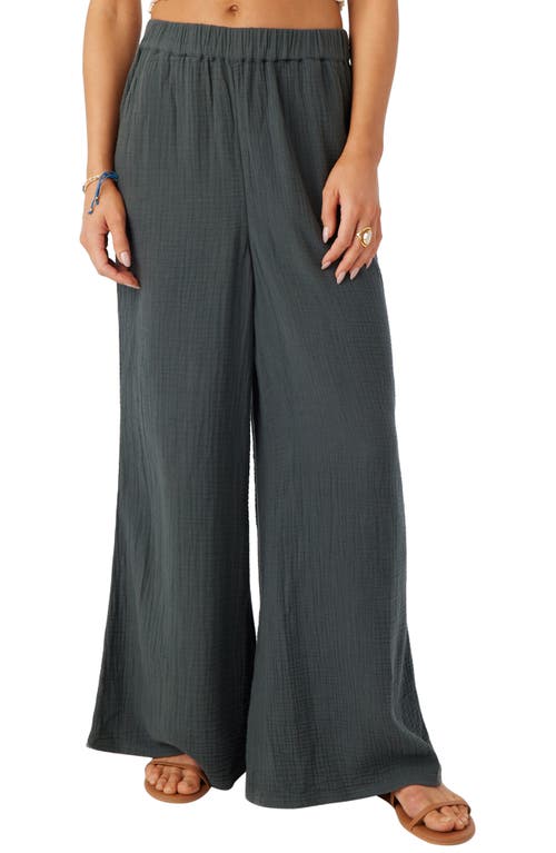 Caralee Double Gauze Wide Leg Cover-Up Pants in Slate