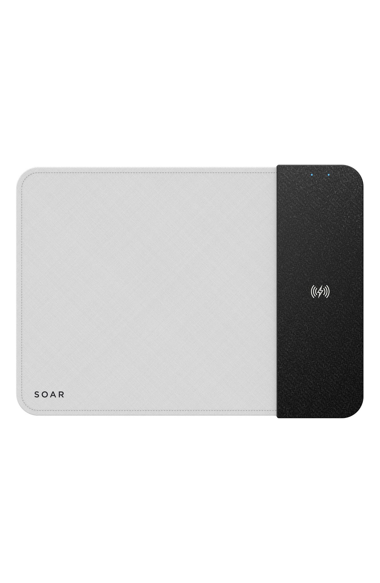 Soar Wireless Phone Charging Mouse Pad In White