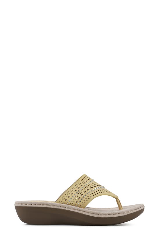 Cliffs By White Mountain Candyce Wedge Sandal In Yellow/ Nubuck