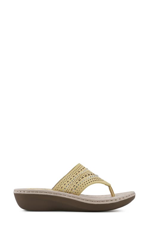 Shop Cliffs By White Mountain Candyce Wedge Sandal In Yellow/nubuck