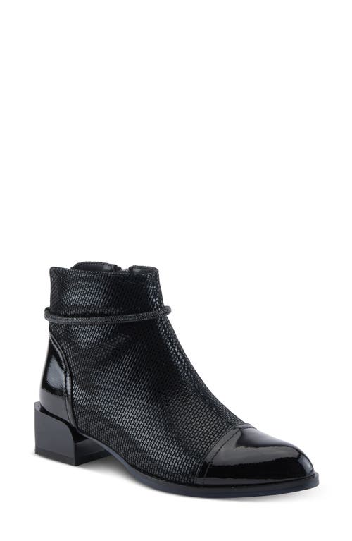 Shop Azura By Spring Step Shelbi Cap Toe Bootie In Black Patent