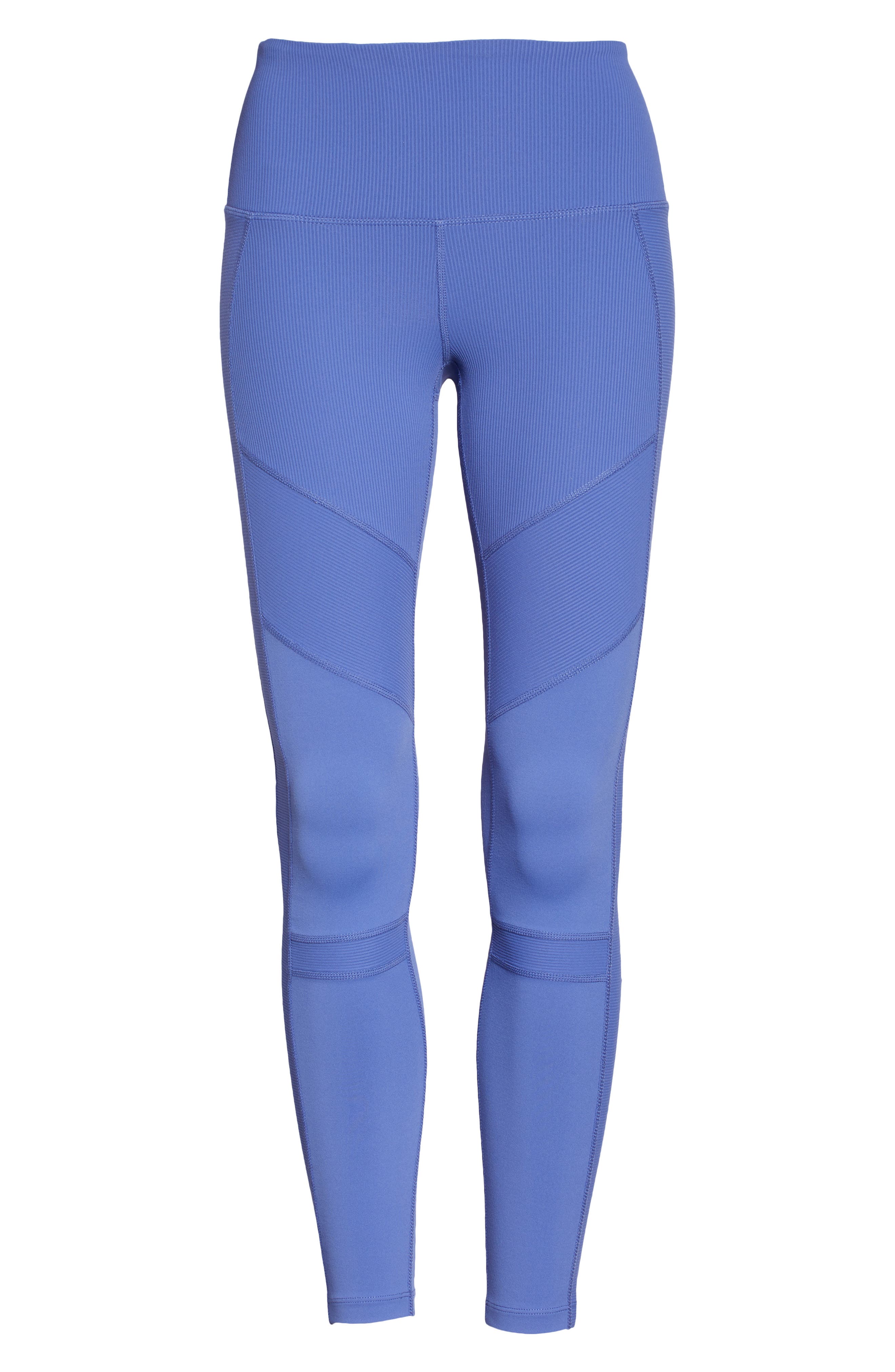 Zella Moto Ribbed High Waist Ankle 