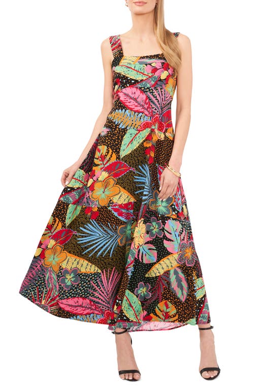 Vince Camuto Floral Maxi Dress in Rich Black