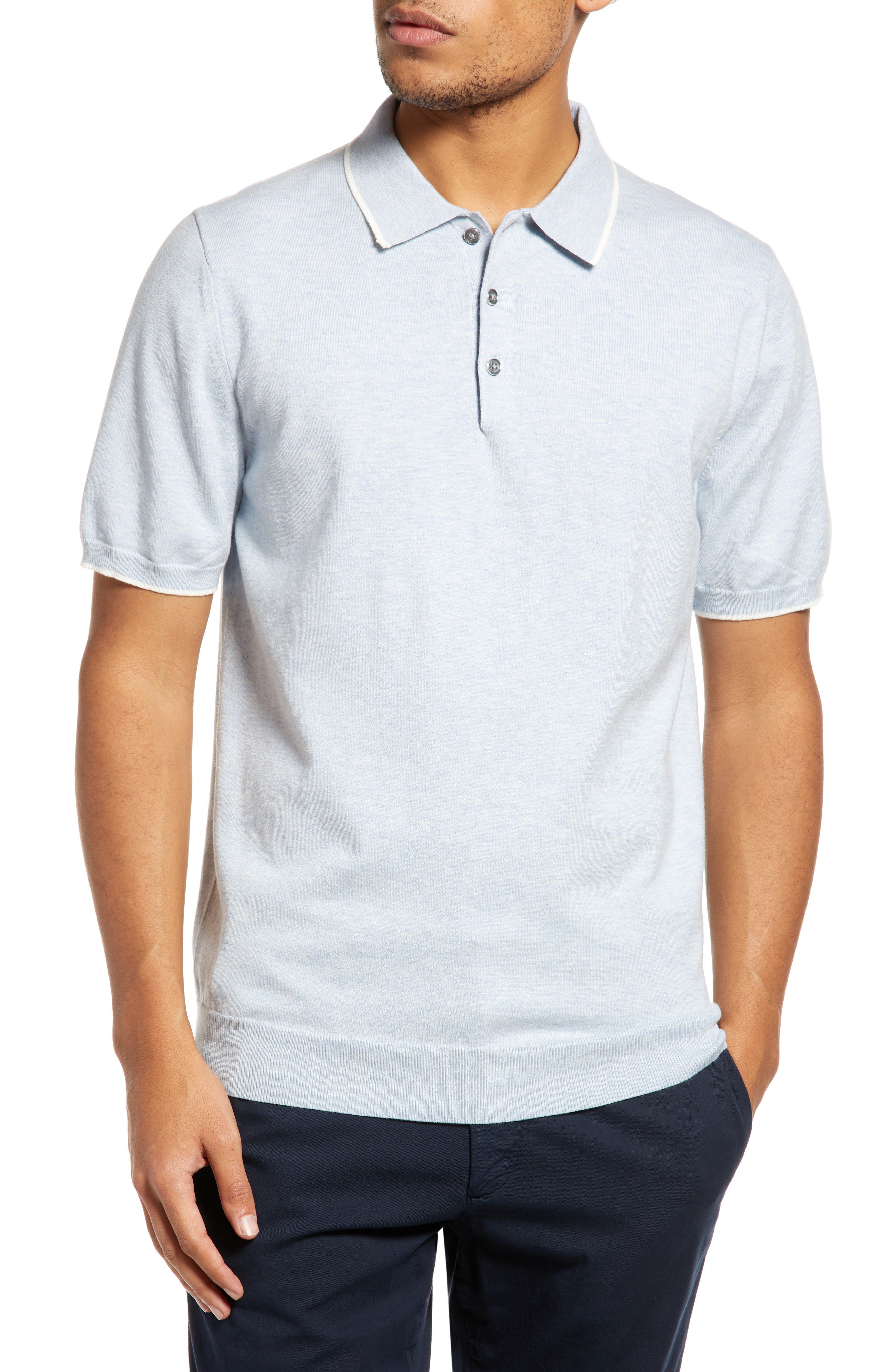 vince classic slim fit polo